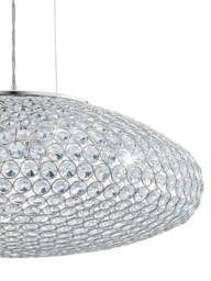 Eglo Clemente 2-Light Glass Chrome Pendant in Metallic Silver - thumbnail 3