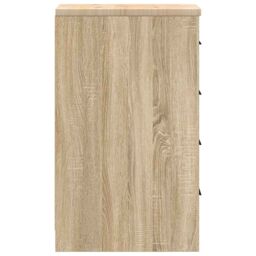 Berkfield Home Garage Storage Cabinet Sonoma Oak 30x51x85 cm Solid Wood Pine in Brown - Size: 30 x 51 x 85 cm - thumbnail 7