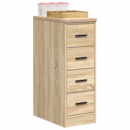 Berkfield Home Garage Storage Cabinet Sonoma Oak 30x51x85 cm Solid Wood Pine in Brown - Size: 30 x 51 x 85 cm - thumbnail 1