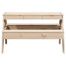 Berkfield Home Picnic Table for Kids 88x97x52 cm Solid Wood Pine in Light Brown - Size: 88 x 97 x 52 cm - thumbnail 4