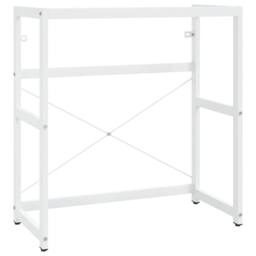 Berkfield Home Bathroom Washbasin Frame with Built-in Basin White Iron - thumbnail 3