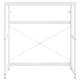 Berkfield Home Bathroom Washbasin Frame with Built-in Basin White Iron - thumbnail 4