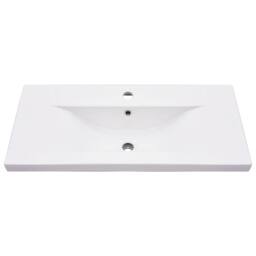 Berkfield Home Bathroom Washbasin Frame with Built-in Basin White Iron - thumbnail 6