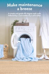 Slumberdown Cool Sleep Ultra Cool Nylon Summer Duvet / Blanket in Blue - Size: Single - thumbnail 6