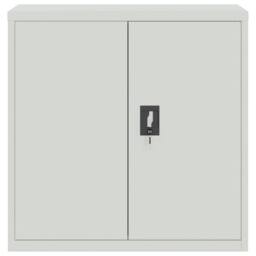 Berkfield Home Office Cabinet with 2 Doors Grey 90 cm Steel - thumbnail 1