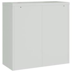 Berkfield Home Office Cabinet with 2 Doors Grey 90 cm Steel - thumbnail 5