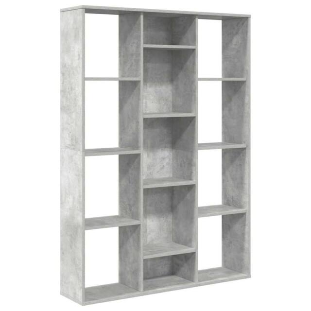 Berkfield Home Room Divider/Book Cabinet Concrete Grey 100x24x140 cm Engineered Wood - Size: 100 x 24 x 140 cm - image 1