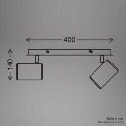 BRILONER 2 Way Spotlight Ceiling Light Bedroom Hallway Lamp GU10 Grey Coffee in Light Brown - thumbnail 7