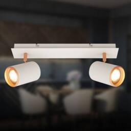 BRILONER 2 Way Spotlight Ceiling Light Bedroom Hallway Lamp GU10 Grey Coffee in Light Brown - thumbnail 2