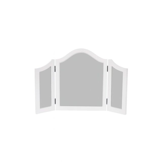 Melody Maison Antique White Triple Dressing Table Mirror - Pays Blanc Range - image 1