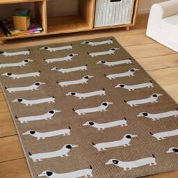 New Edge Blinds Printed Rug - Sausage Dog - Size: 60 cm x 90 cm - thumbnail 4