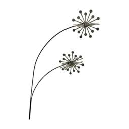 Poppyforge 3D Allium Garden Art - Bare Metal/Ready to Rust - W37 x H133 cm in Brown