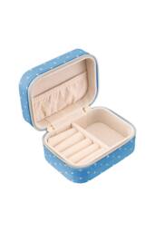 SHEONLY Women's Portable Travel Jewellery Box in Blue - thumbnail 2