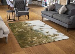 Benjamin Tate Design Plumes Slimbridge Designer Rug in Natural - Size: Large - thumbnail 2
