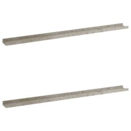 Berkfield Home Wall Shelves 2 pcs Concrete Grey 115x9x3 cm - Size: 115 x 9 x 3 cm - thumbnail 2
