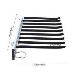 Ventryn Pull Out Trouser Rack Heavy Duty Left Mounting Silent Rail Steel in Black - thumbnail 2