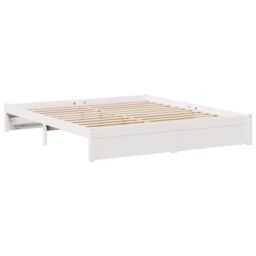 Berkfield Home Bookcase Bed without Mattress White 180x200cm Super King Solid Wood Pine - thumbnail 5
