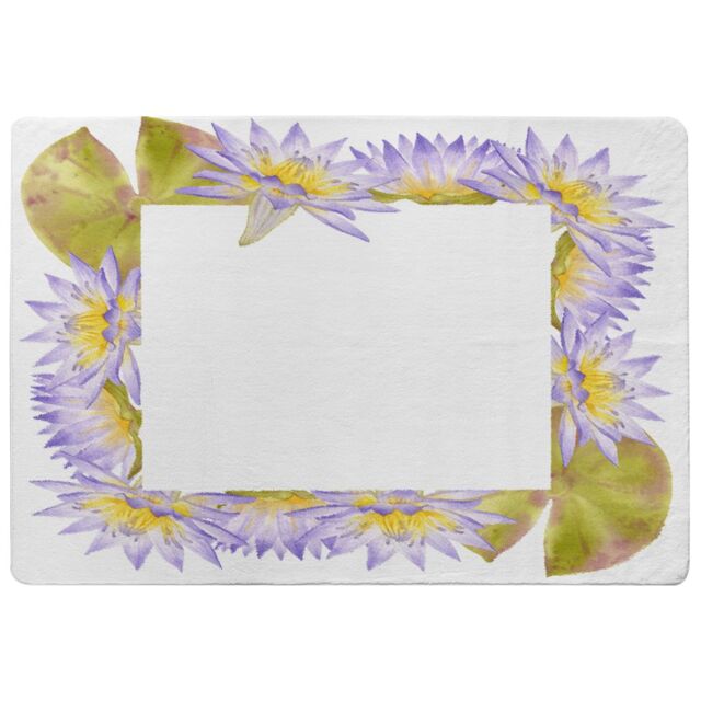 Benjamin Tate Design Gold & Purple Flowers Rug in Natural - Size: Large - image 1