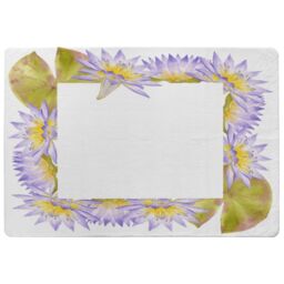 Benjamin Tate Design Gold & Purple Flowers Rug in Natural - Size: Large - thumbnail 1