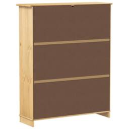 Berkfield Home Shoe Cabinet Corona 99x32x124.5 cm Solid Wood Pine in Brown - thumbnail 6