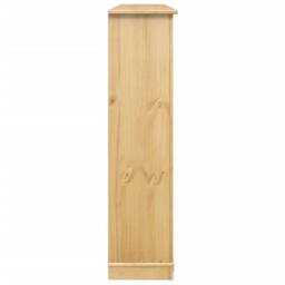 Berkfield Home Shoe Cabinet Corona 99x32x124.5 cm Solid Wood Pine in Brown - thumbnail 5