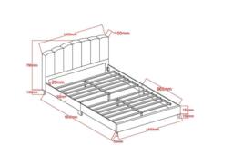 Flair Scallop Velvet Bed Frame Beige - Size: Double - thumbnail 6