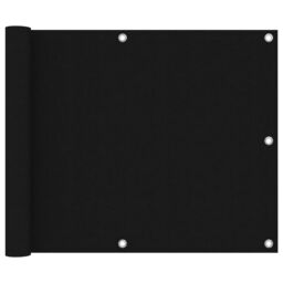 Berkfield Home Balcony Screen Black 75x400 cm Oxford Fabric - thumbnail 1