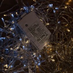 Samuel Alexander 20m 200 LED Battery Operated Christmas String Lights with Timer in Cool & Warm White - thumbnail 2