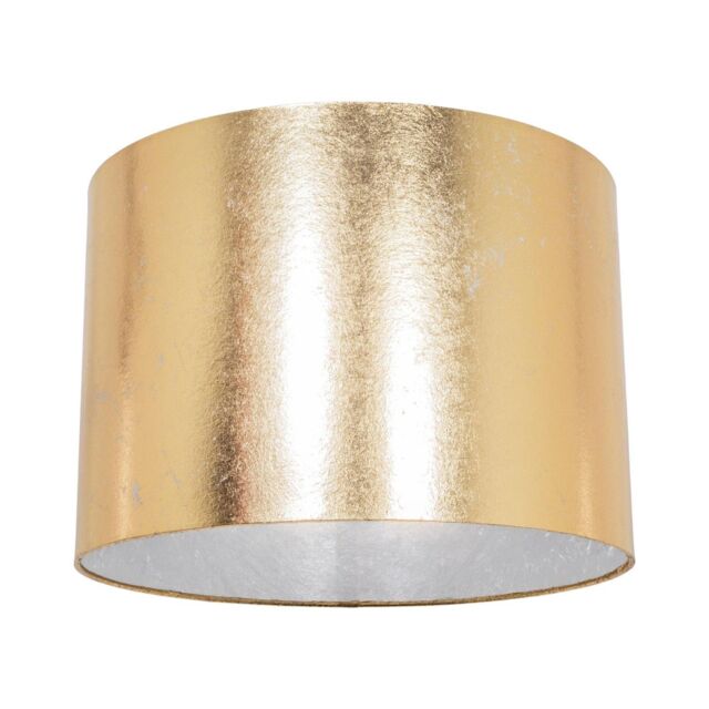 Happy Homewares Modern Designer Foil Effect Lamp Shade for Table or Ceiling Use in Gold - Size: 10 inches - image 1
