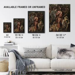 "Artery8 Espolio The Disrobing of Jesus Christ El Greco Wall Art Poster Print - Size: W18"" x H24""" - thumbnail 3