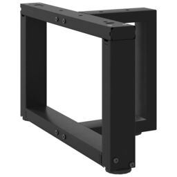 Berkfield Home Coffee Table Legs T-Shaped¬†2 pcs Black 40x25x(30-31) cm Steel - thumbnail 3
