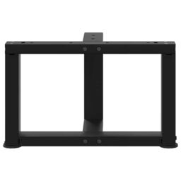Berkfield Home Coffee Table Legs T-Shaped¬†2 pcs Black 40x25x(30-31) cm Steel - thumbnail 6