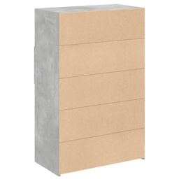 Berkfield Home Highboard Concrete Grey 80x42.5x124 cm Engineered Wood - thumbnail 6