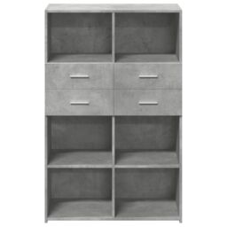 Berkfield Home Highboard Concrete Grey 80x42.5x124 cm Engineered Wood - thumbnail 4