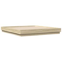 Berkfield Home Bed Frame without Mattress Sonoma Oak 200x200 cm in Light Tan - thumbnail 6