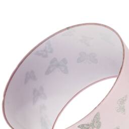 Happy Homewares Modern Feminine Soft Pink Lamp Shade with Silver Glitter Butterflies - Size: 12 inches - thumbnail 6