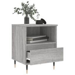 Berkfield Home Bedside Cabinet Grey Sonoma 40x35x50 cm Engineered Wood - Size: 40 x 35 x 50 cm - thumbnail 4
