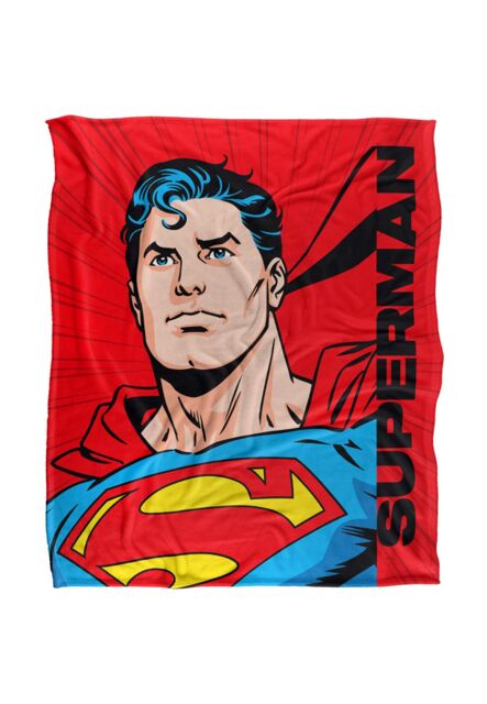Warner Brothers Superman Officially Licensed Silky Touch Super Soft Throw Blanket 152 x 127 cm in White - image 1