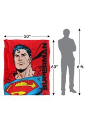 Warner Brothers Superman Officially Licensed Silky Touch Super Soft Throw Blanket 152 x 127 cm in White - thumbnail 5