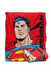 Warner Brothers Superman Officially Licensed Silky Touch Super Soft Throw Blanket 152 x 127 cm in White - thumbnail 2