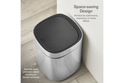 Swan 12L Touch Bin in Silver - Size: A - thumbnail 6