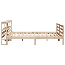Berkfield Home Bed Frame without Mattress 180x200 cm Super King Solid Wood Pine in Brown - thumbnail 5