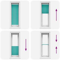 Berkfield Home Pleated Blind Petrol Green 45x150 cm Fabric Width 44.4 cm Polyester in Aqua - thumbnail 5