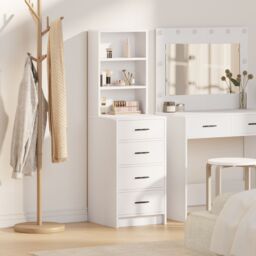 Berkfield Home Highboard White 40x41x135 cm Engineered Wood - Size: 40 x 41 x 135 cm - thumbnail 1