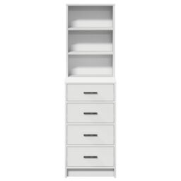 Berkfield Home Highboard White 40x41x135 cm Engineered Wood - Size: 40 x 41 x 135 cm - thumbnail 6