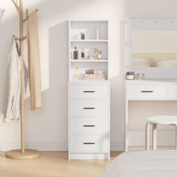 Berkfield Home Highboard White 40x41x135 cm Engineered Wood - Size: 40 x 41 x 135 cm - thumbnail 4