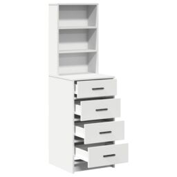 Berkfield Home Highboard White 40x41x135 cm Engineered Wood - Size: 40 x 41 x 135 cm - thumbnail 5