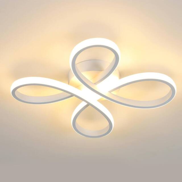 Goeco Modern LED Ceiling Light 30W 3000K Acrylic 4 Head Flower Design White - image 1