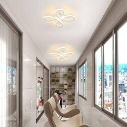 Goeco Modern LED Ceiling Light 30W 3000K Acrylic 4 Head Flower Design White - thumbnail 9