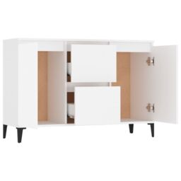 Berkfield Home Sideboard White 104x35x70 cm Engineered Wood - Size: 104 x 35 x 70 cm - thumbnail 4